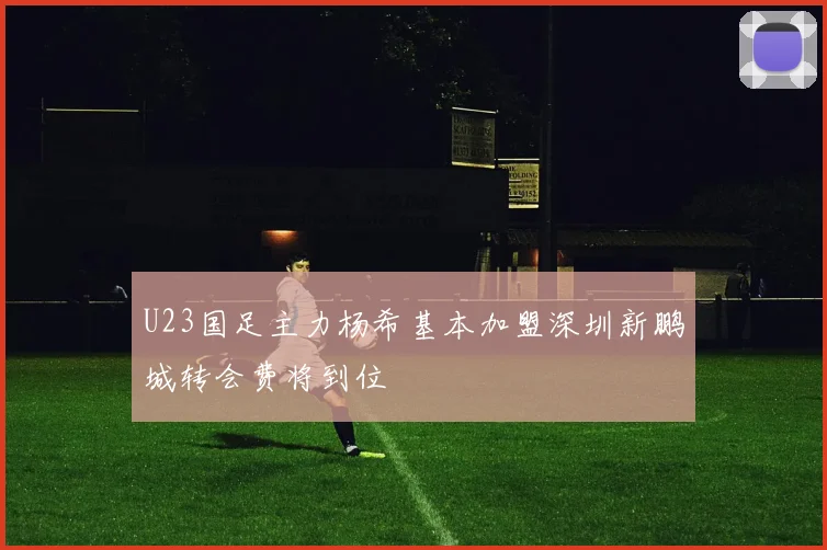 U23国足主力杨希基本加盟深圳新鹏城转会费将到位